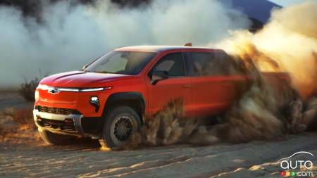 2026 Chevrolet Silverado EV Trail Boss, on the trail