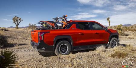 2026 Chevrolet Silverado EV Trail Boss, in profile