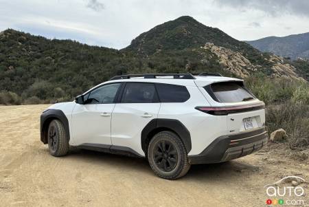 2026 Toyota bZ Woodland, three-quarters rear