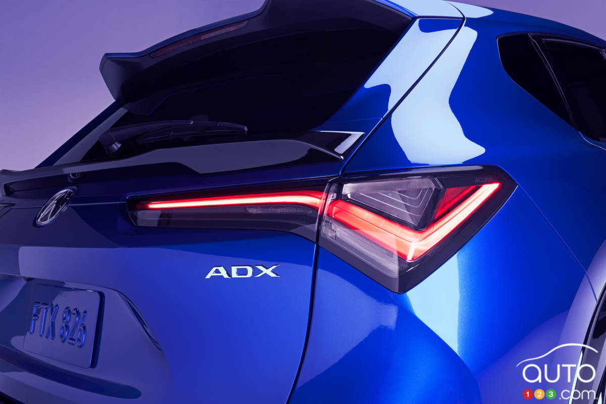 L'Acura ADX A-Spec 2025, feu, hayon