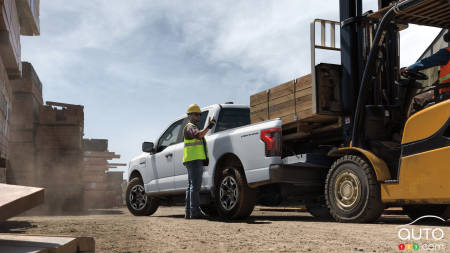 2022 Ford F-150 Lightning Pro, with cargo