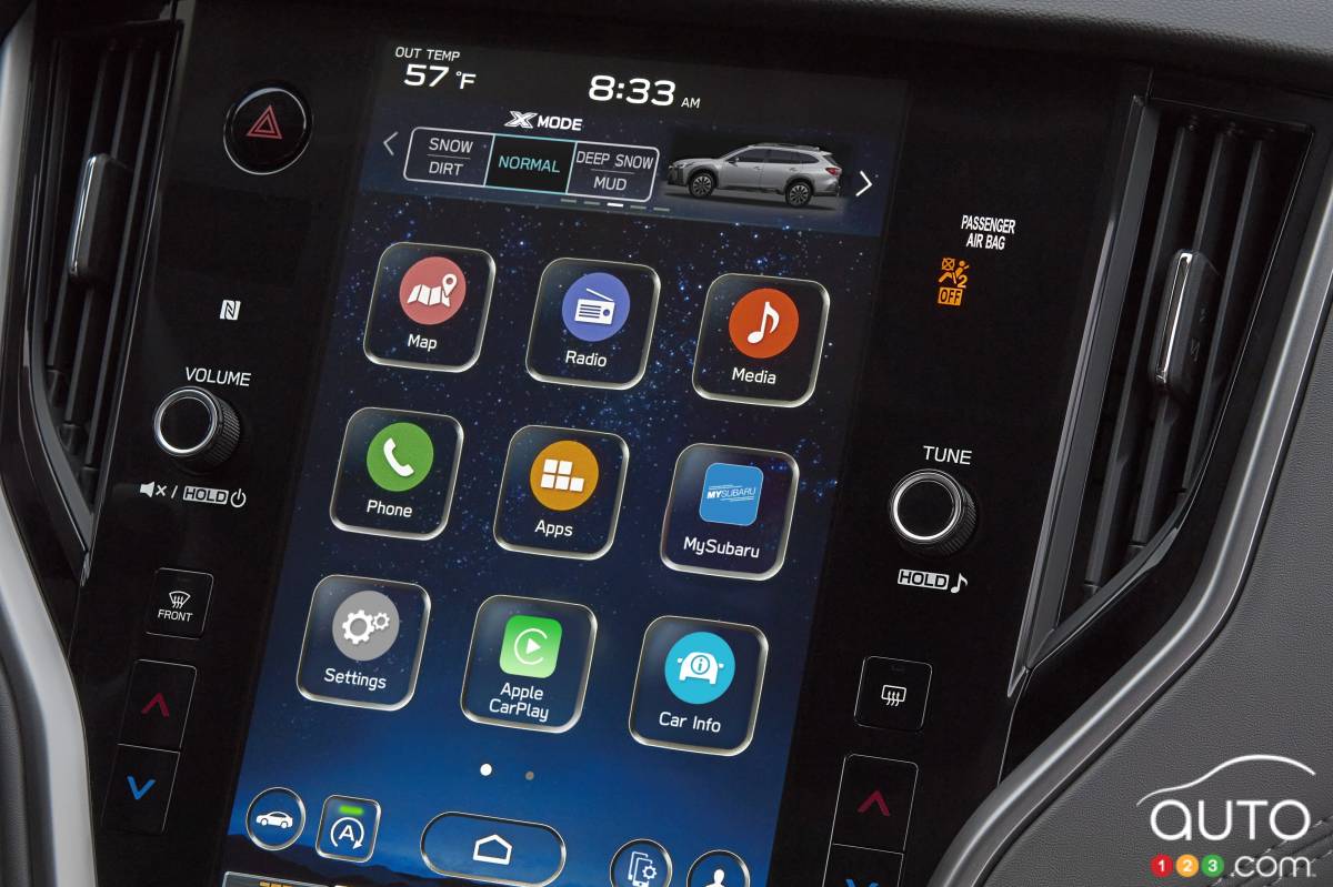 Subaru Outback 2023, écran multimédia