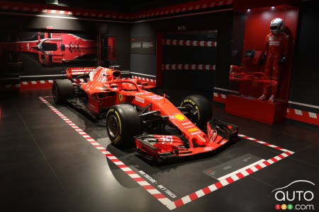 The Ferrari SF-71H driven by Sebastian Vettel (2018).