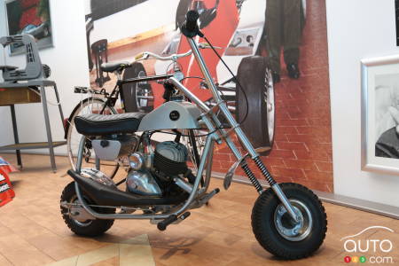 The first vehicle built by Horacio Pagani, a small motorcycle (1971).