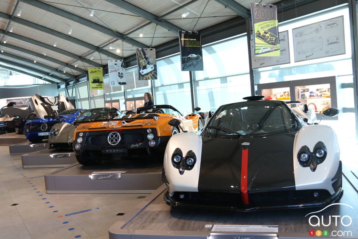 L’exposition des Pagani Zonda au musée Horacio Pagani.