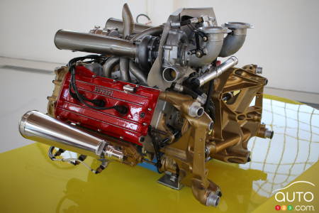 The V6 turbo engine of Gilles Villeneuve’s Ferrari (1981).