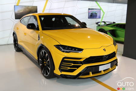 La Lamborghini Urus (2019).