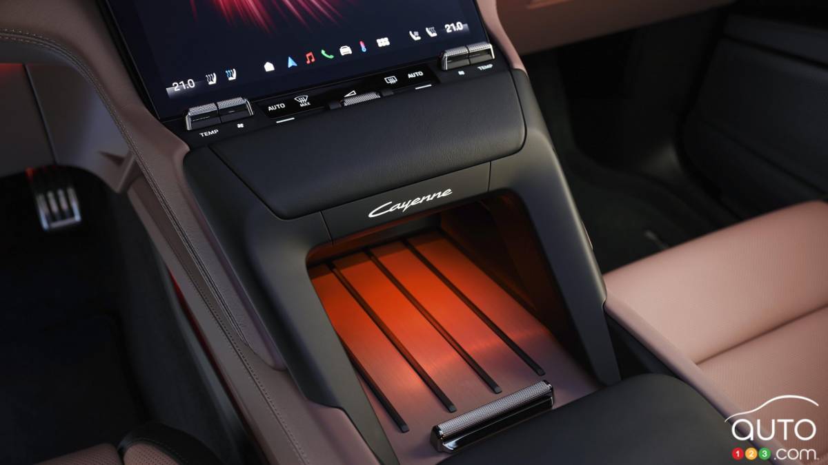 Porsche Cayenne électrique 2026, console central