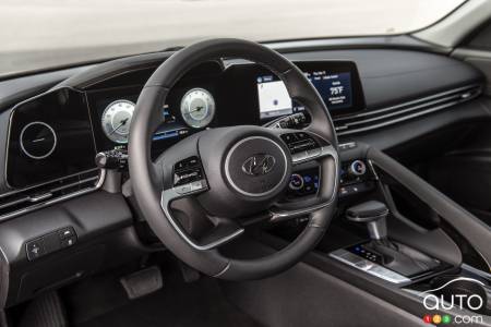 2021 Hyundai Elantra, steering wheel, dashboard