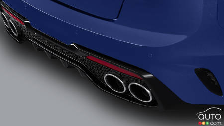 2021 Kia Stinger, exhaust tips