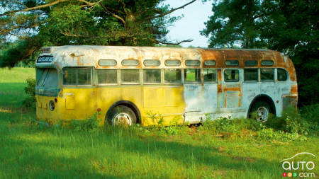 GM TDH 3610 Rosa Parks Bus 1955 gelb weiss 1:43 IXO Altaya NEU NEW