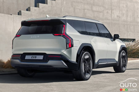 2024 Kia ​​EV9, tres cuartos trasero