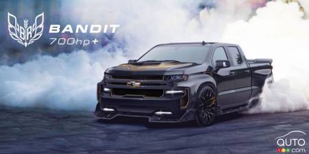 The  Chevrolet Silverado Trans Am concept, presented at SEMA 2021