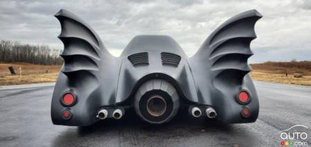 The replica of Tim Burton'S Batmobile, rear