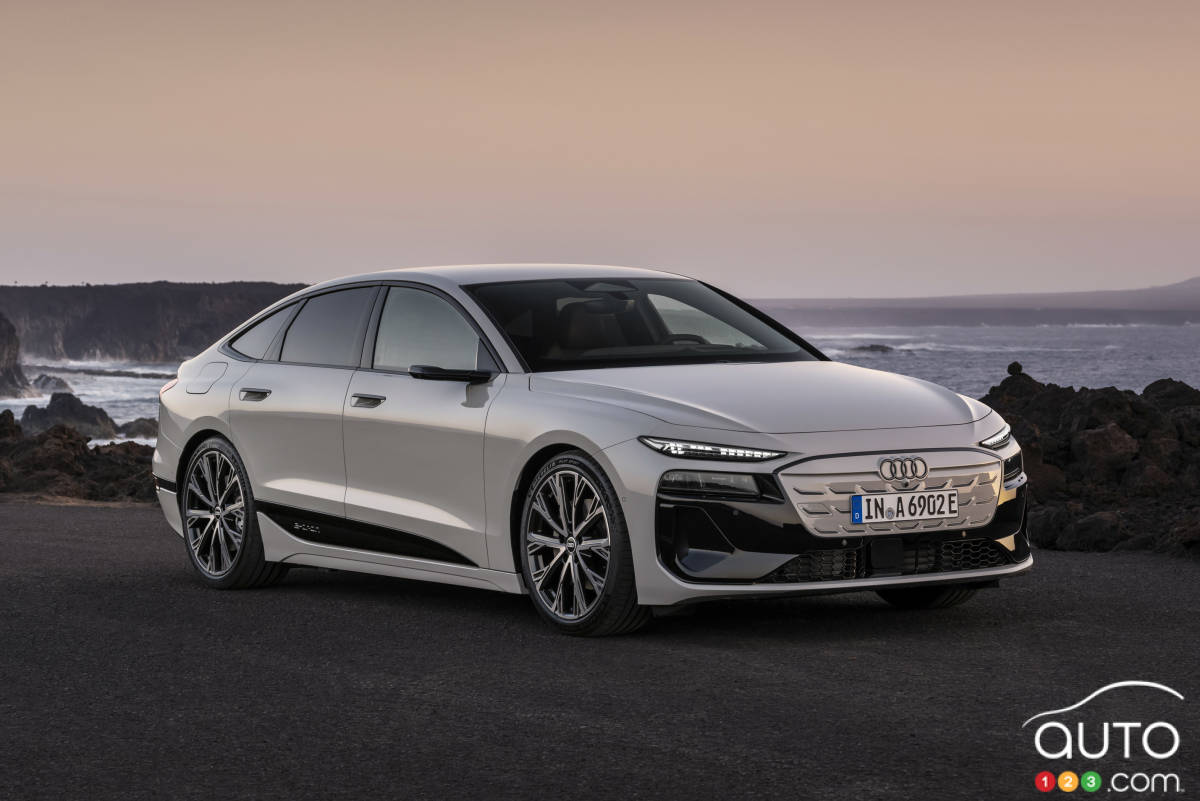 Audi A6 e-tron 2025, trois quarts avant