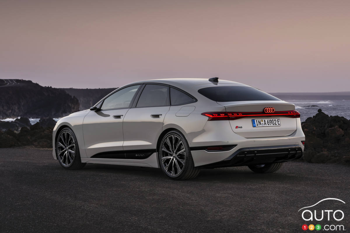 Audi A6 e-tron 2025, trois quarts arrière