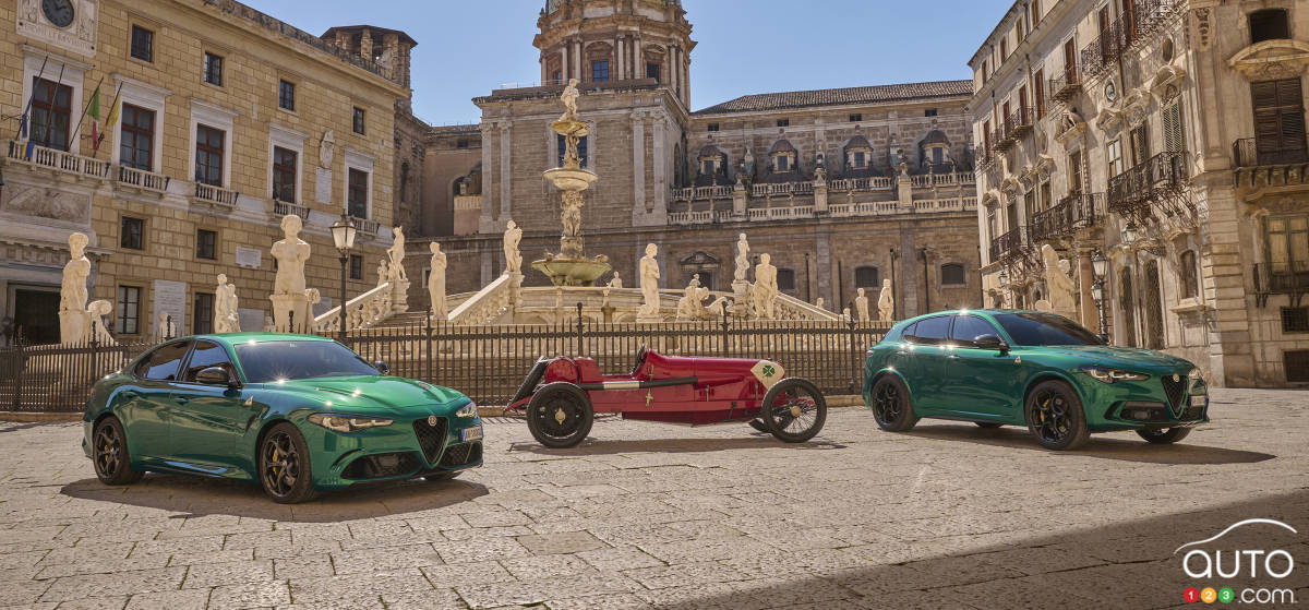 Alfa Romeo Giulia et Stelvio Quadrifoglio 100e anniversaire 2024 - Design extérieur