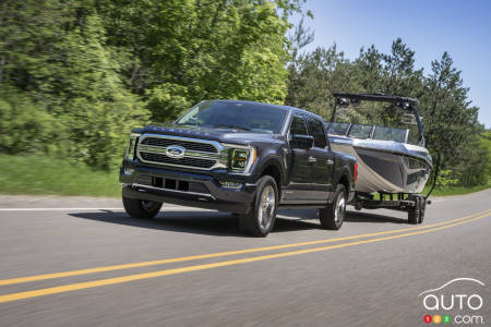2021 Ford F-150 EcoBoost, on the road