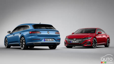 The 2021 Volkswagen Arteon, including the new wagon version (Europe)