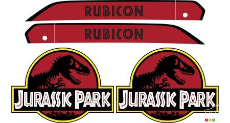 Decals of the Jurassic Park package for the Jeep Wrangler / Gladiator