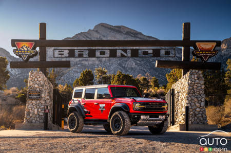 The entrance of the Bronco Off-Roadeo center at Mont Polosi, Nevada