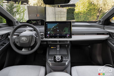 Interior of the electric C-HR offered in Canada