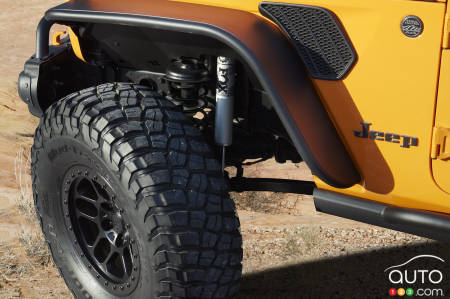 Prototype Jeep Orange Peelz, suspension