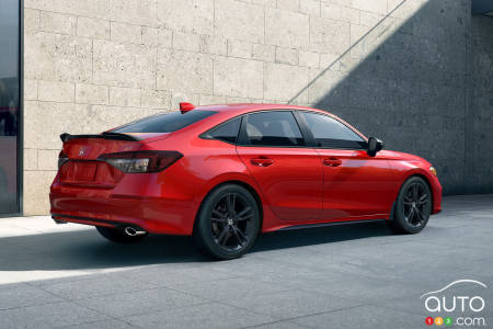 Honda Civic Si 2025, en rouge