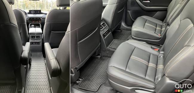 The "interior passage" to the third row of the 2024 Mazda CX-90 PHEV