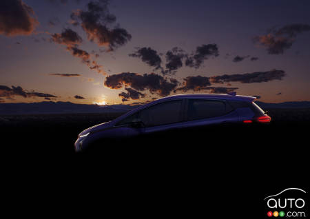 Silhouette of the next Chevrolet Bolt EV