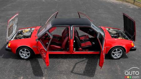 1981 Dodge Colt / Plymouth Champ, doors, hoods open