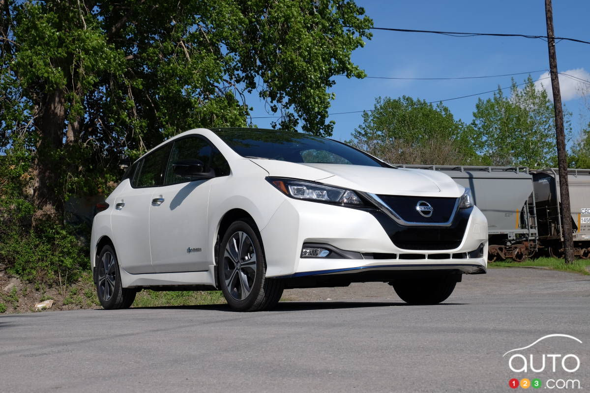 Nissan LEAF Plus, trois quarts avant