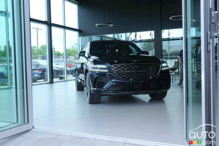 The showroom at the Genesis dealership in Montreal