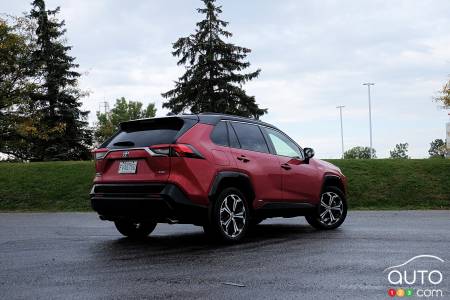 2021 Toyota RAV4 Prime, three-quarters rear