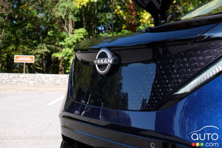 The 2023 Nissan Ariya, front grille