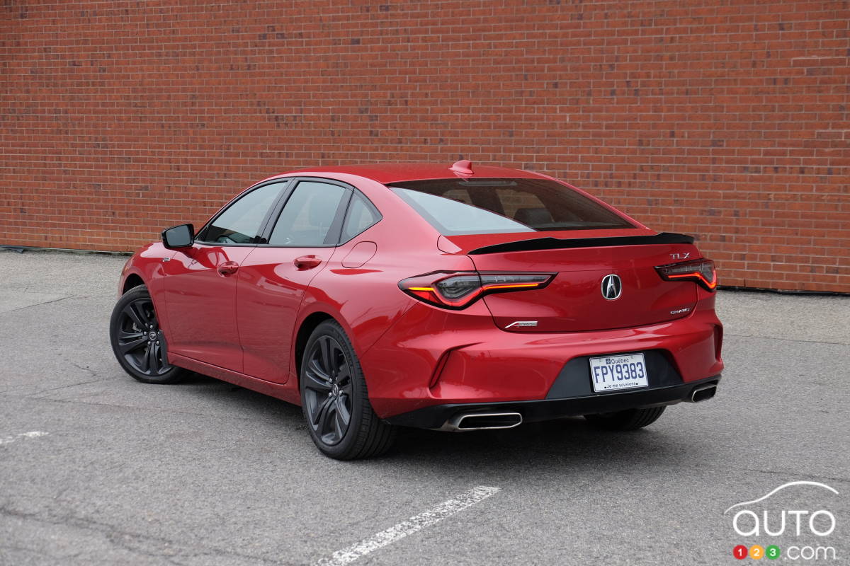 Acura TLX A-Spec 2021, trois quarts arrière