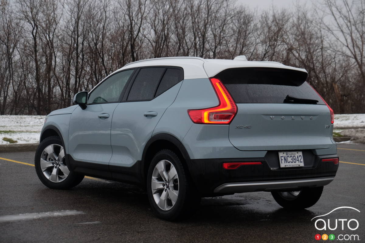 Volvo XC40, sous la pluie