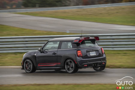 2020 Mini John Cooper Works GP, three-quarters rear