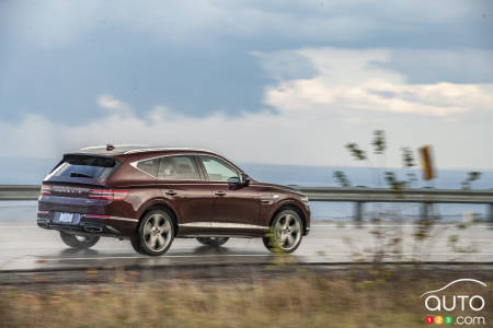 2021 Genesis GV80, three-quarters rear