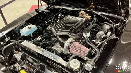 The supercharged Hemi V8 engine