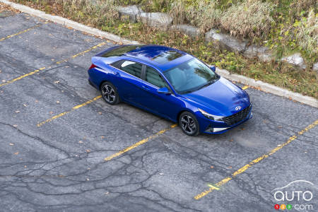 2021 Hyundai Elantra, from above