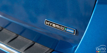 Ford Explorer Hybride 2023, logo hybride