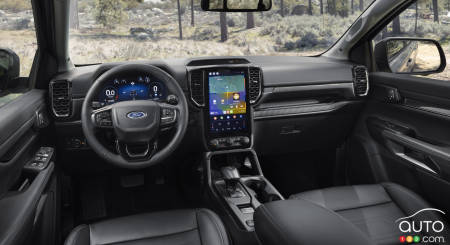 The interior of 2024 Ford Ranger Lariat