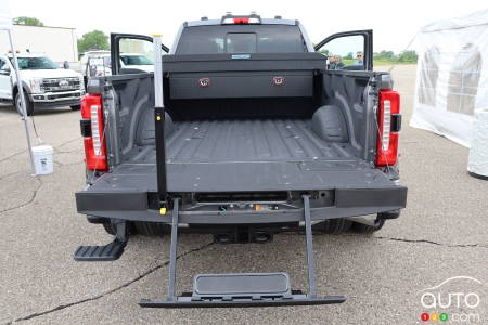 The bed of the 2023 Ford Super Duty