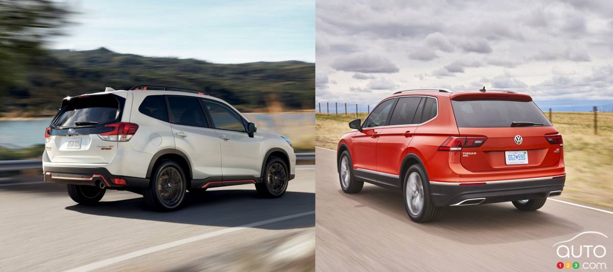 Comparison: 2019 Subaru Forester vs 2019 Volkswagen Tiguan  Car 