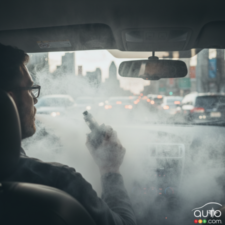 Artificial smoke while driving