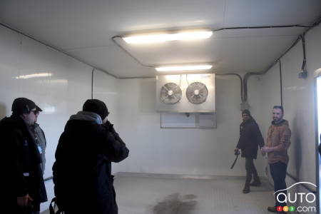 A cold cell at the Kapuskasing testing centre