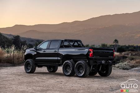 Le Goliath 6X6 de Hennessey, trois quarts arrière