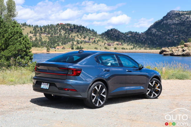 2024 Polestar 2, three-quarters rear