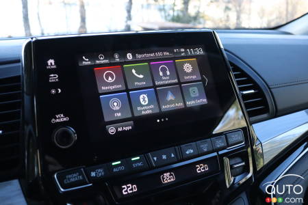 Honda Odyssey 2022, écran multimédia
